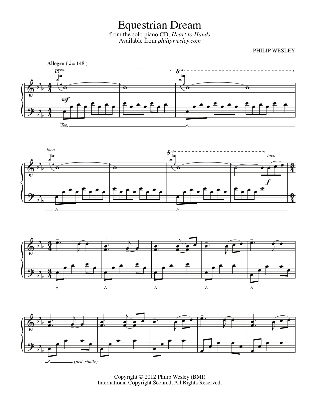 Equestrian Dream - Heart to Hands - Sheet Music