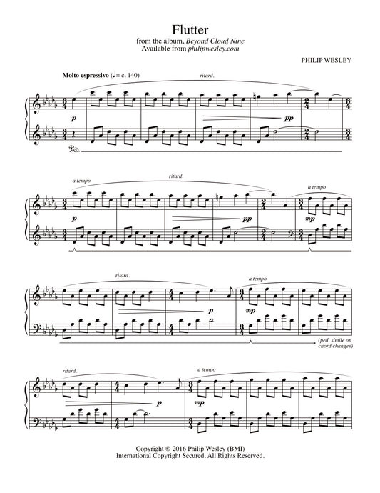 Flutter - Beyond Cloud Nine - Sheet Music