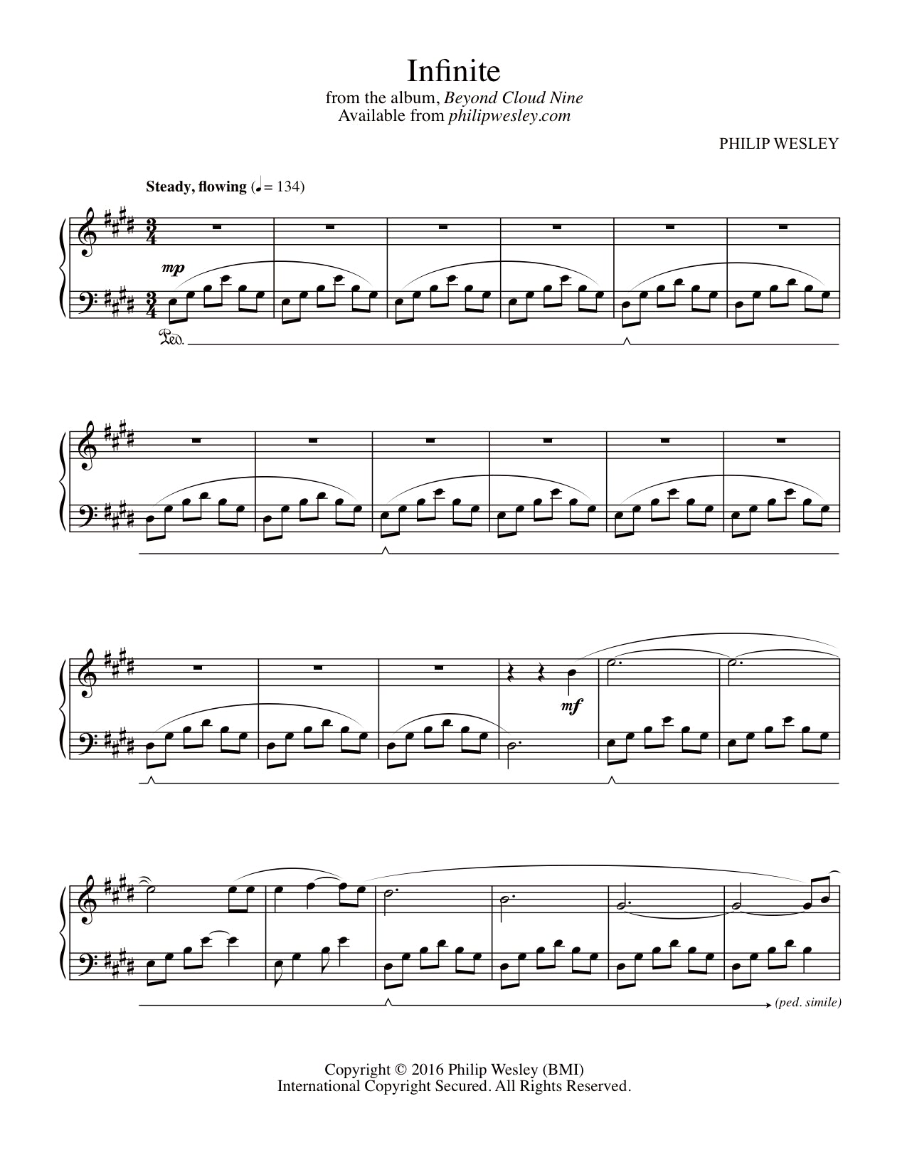 Infinite - Beyond Cloud Nine - Sheet Music