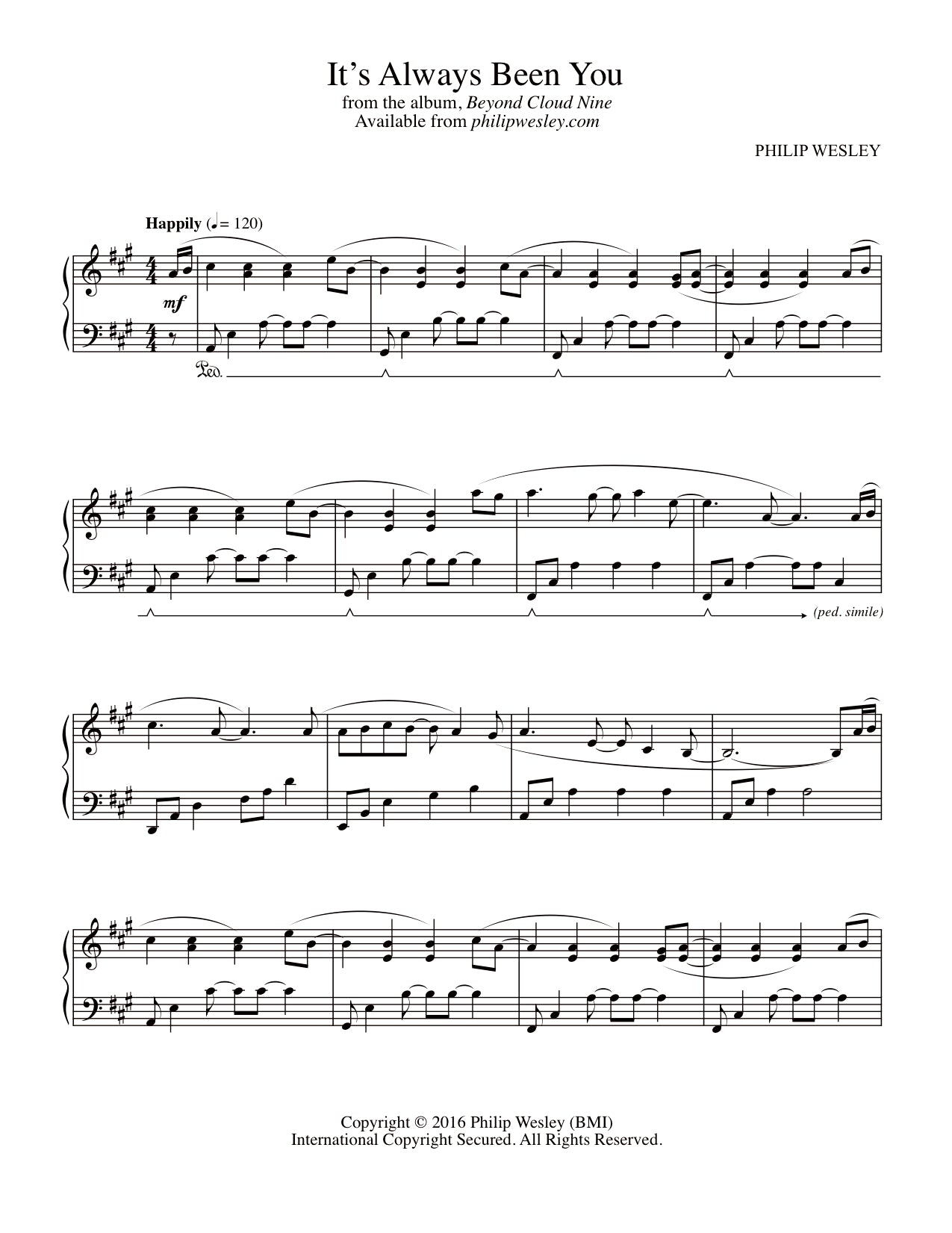 It's Always Been You - Beyond Cloud Nine - Sheet Music