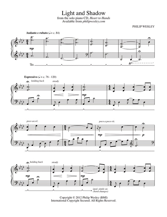 Light and Shadow - Heart to Hands - Sheet Music