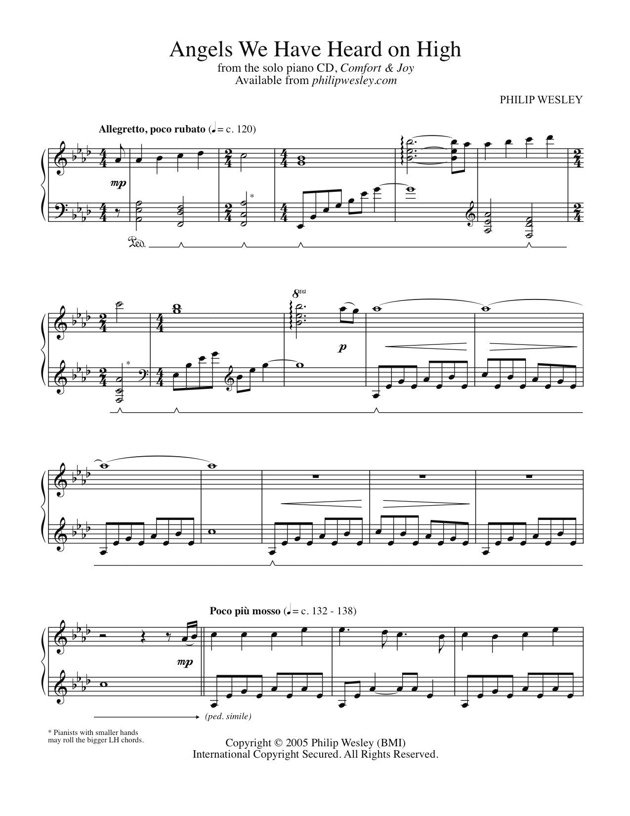 Angels We Have Heard on High - Comfort and Joy - Sheet Music