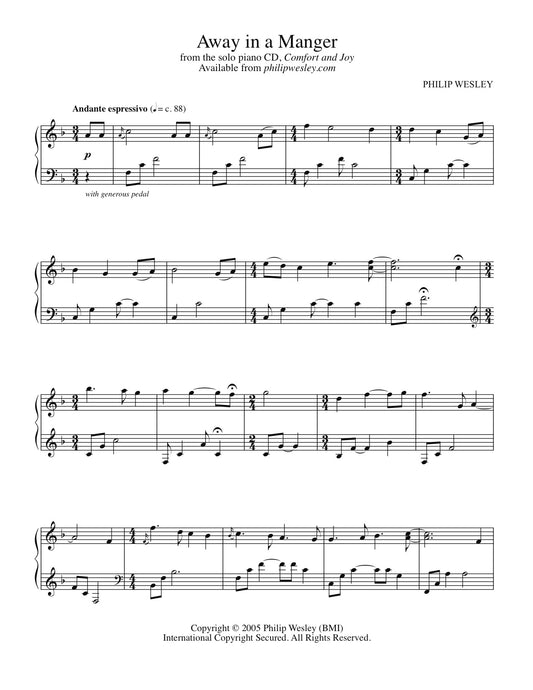 Away in a Manger - Comfort and Joy - Sheet Music