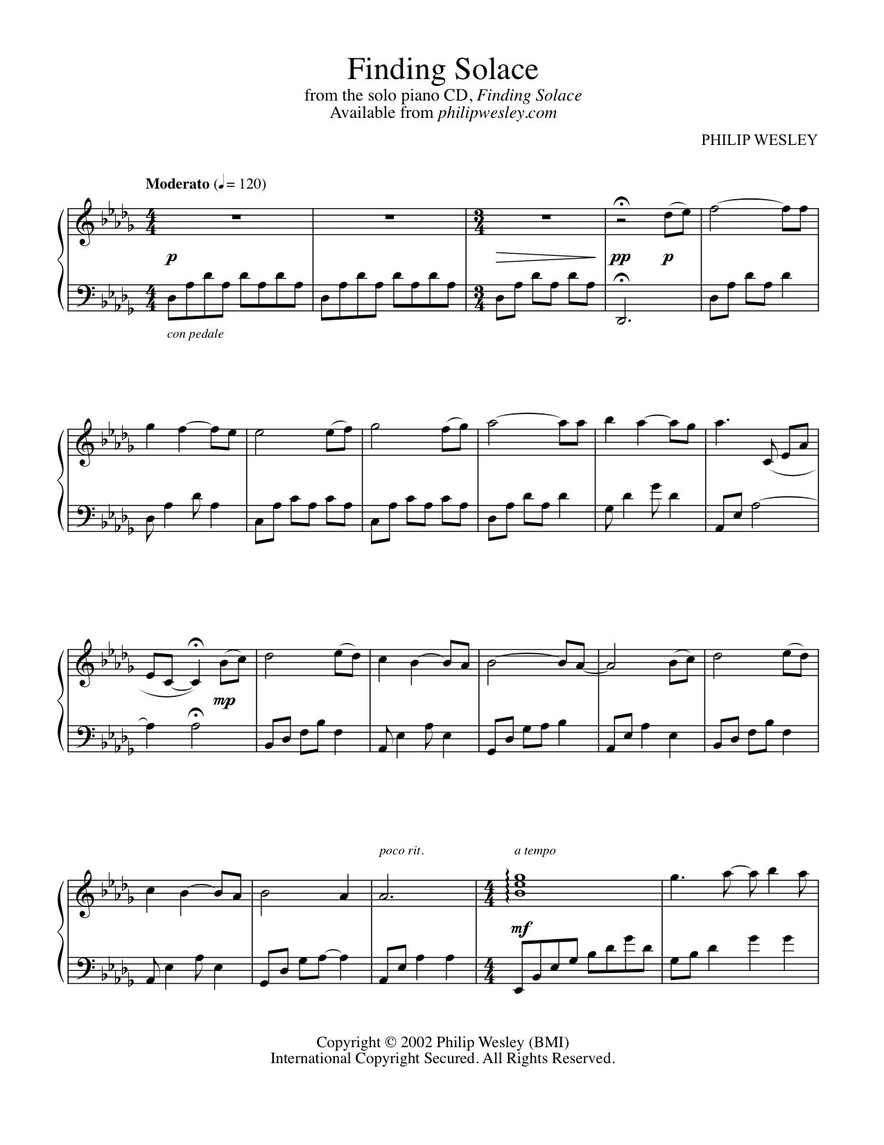 Finding Solace - Finding Solace - Sheet Music