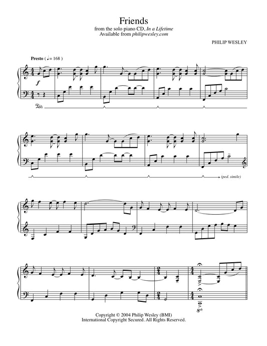 Friends - In a Lifetime - Sheet Music