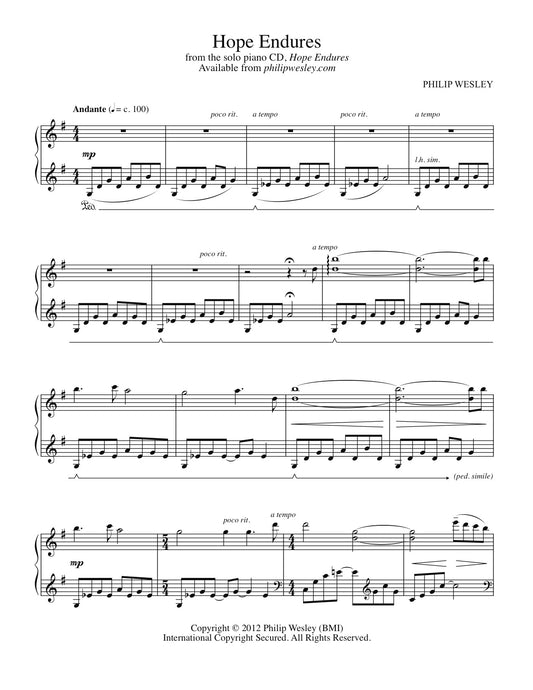 Hope Endures - Hope Endures - Sheet Music