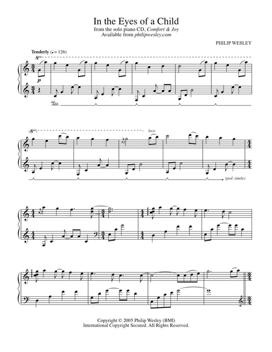 In the Eyes of a Child - Comfort and Joy - Sheet Music