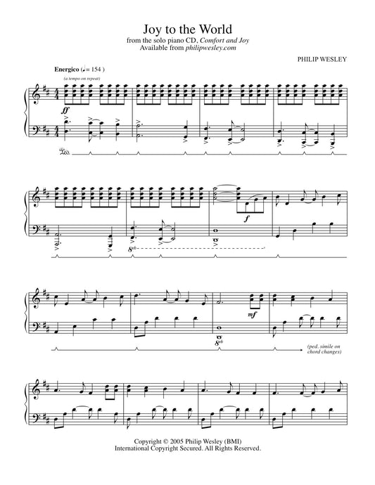 Joy to the World - Comfort and Joy - Sheet Music