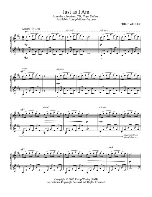 Just as I Am - Hope Endures - Sheet Music