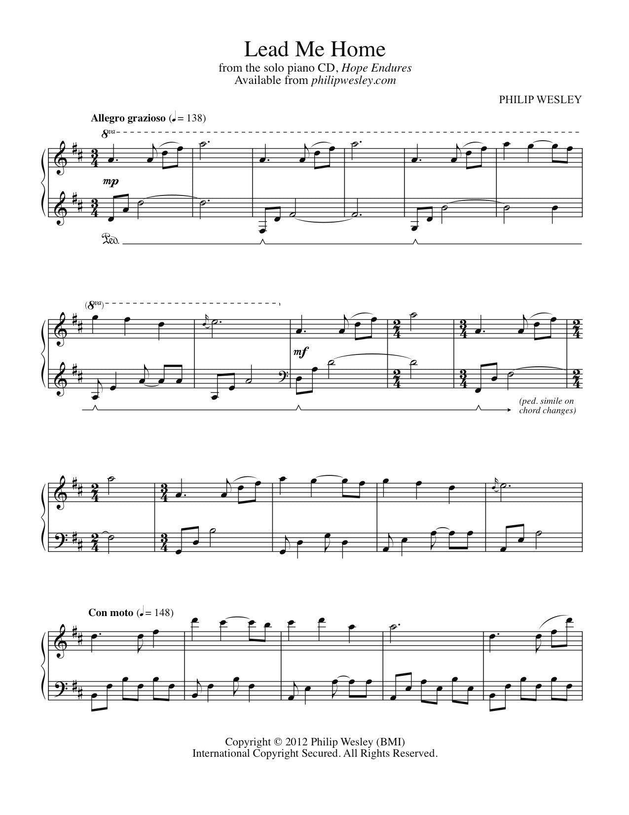 Lead Me Home - Hope Endures - Sheet Music