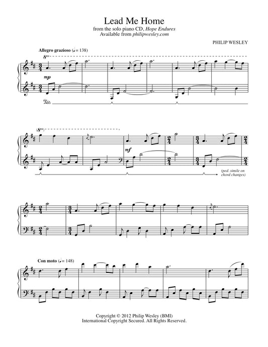 Lead Me Home - Hope Endures - Sheet Music