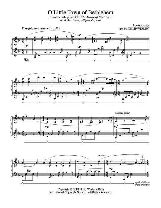 O Little Town of Bethlehem - The Magic of Christmas - Sheet Music