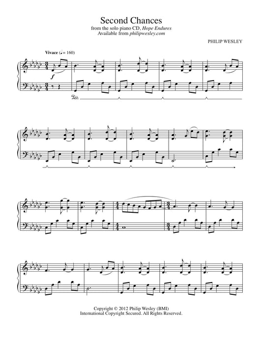 Second Chances - Hope Endures - Sheet Music