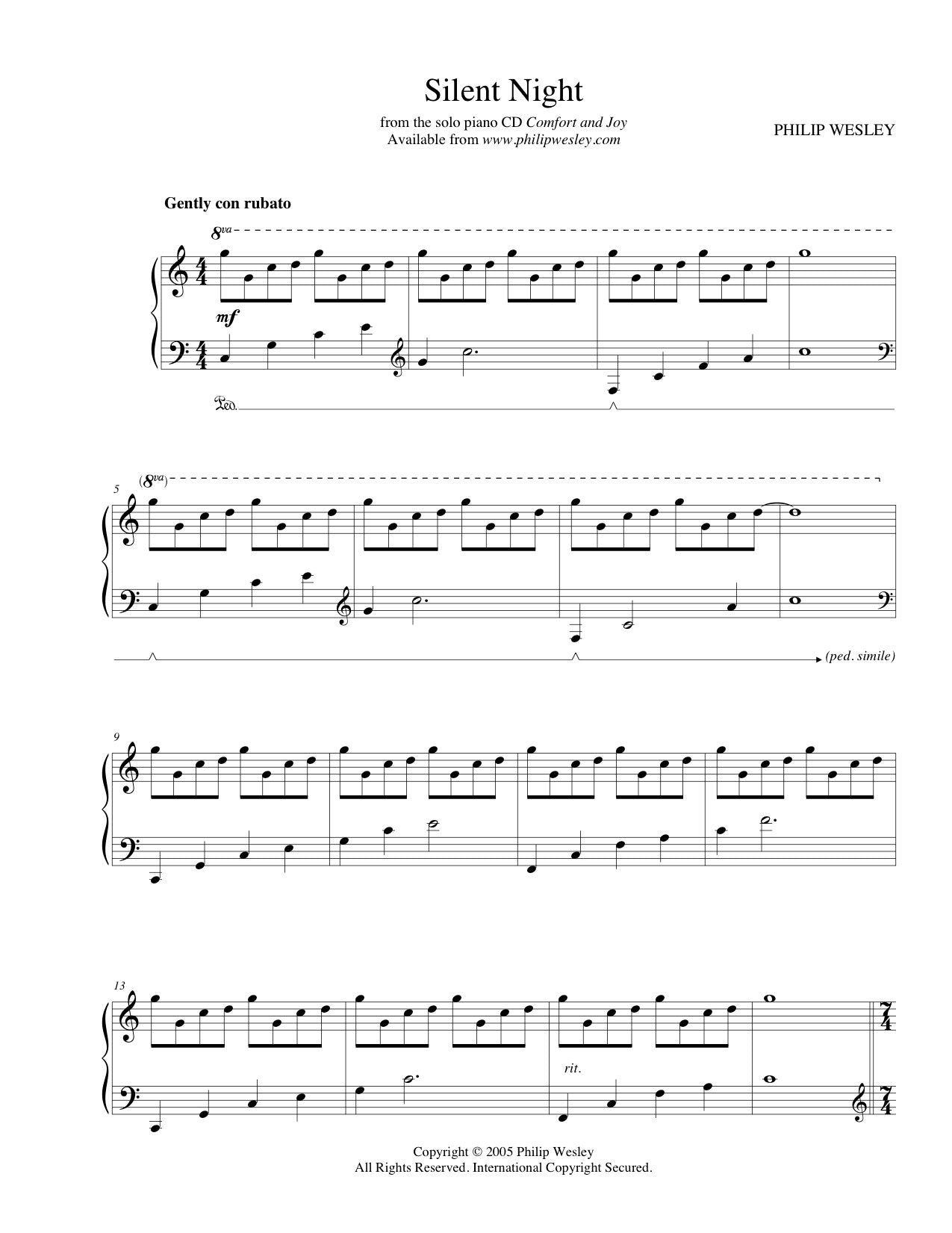 Silent Night - Comfort and Joy - Sheet Music