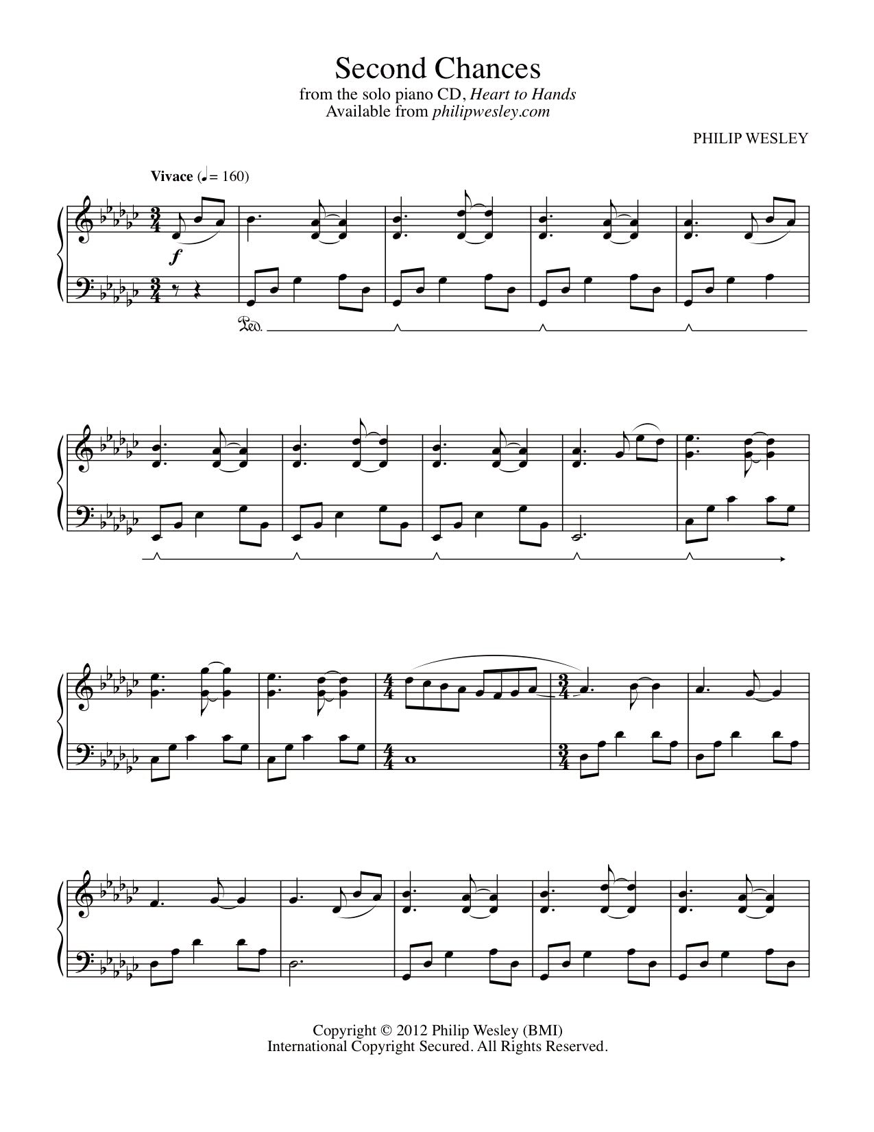 Second Chances - Heart to Hands - Sheet Music